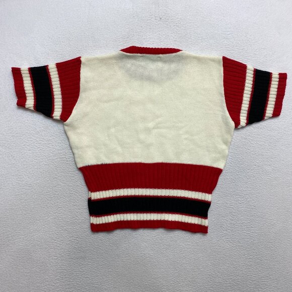Vintage Dehen Sweater Childs M Beige Short Sleeve Knit 100% Acrylic Pullover - Picture 8 of 11